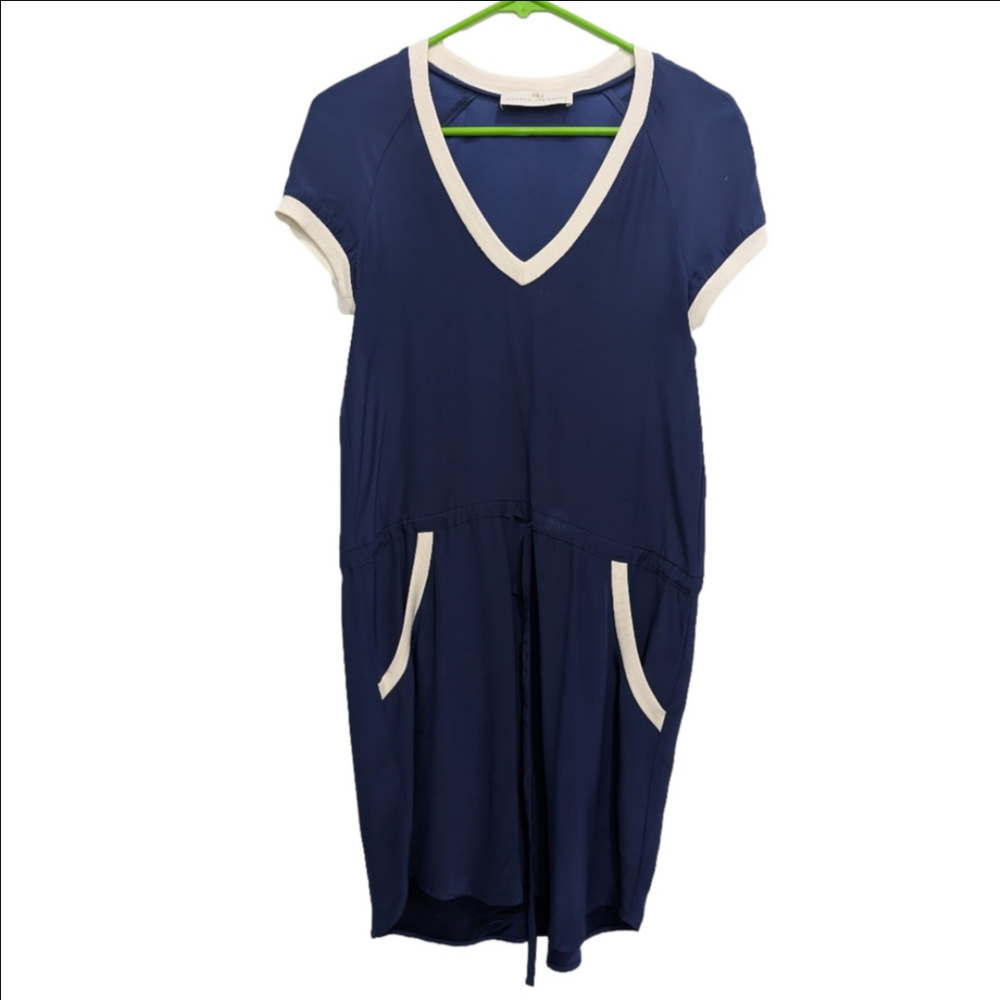Amanda Uprichard Blue and White Silk Dress